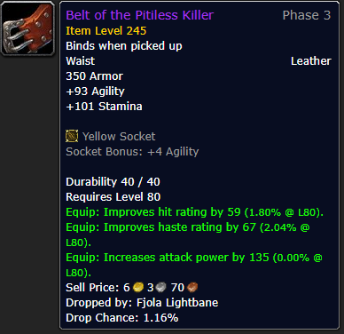 Belt of the Pitiless Killer